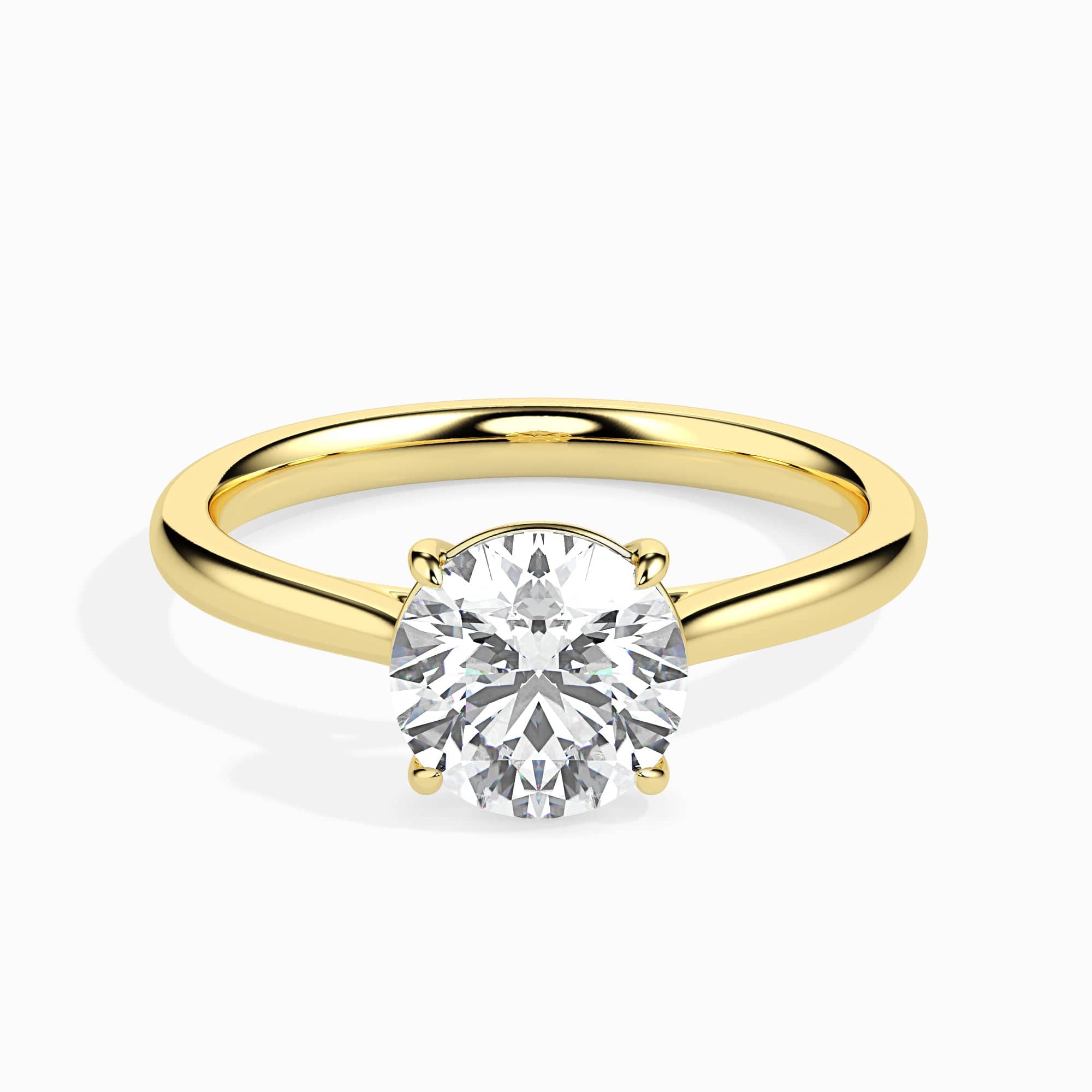 1 CT Radiant Cut Diamond Ring, Lab Grown Diamond Engagement Ring